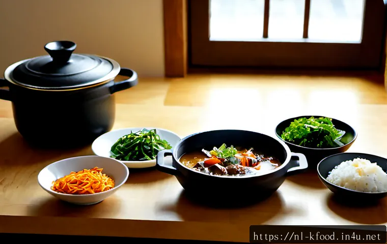 한식 국물 요리 밀키트 - Photorealistic Dutch home kitchen scene, a convenient meal-kit style cooking setup for Korean-inspir...